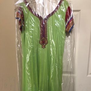 Long anarkali dress.